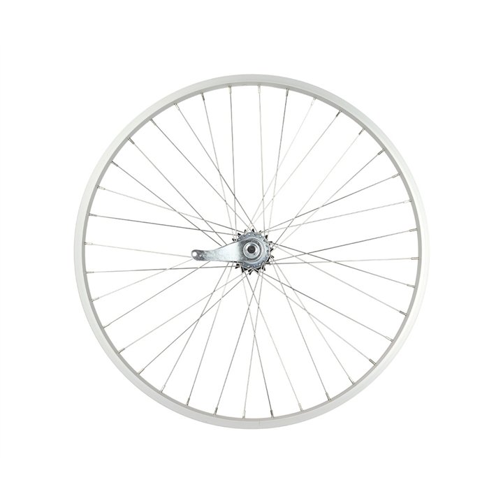 Wheel 26" x 1.75" 36 Spoke Coaster Alloy Silver (Single Wall, 14g UCP Spokes, 3/8" Axle)