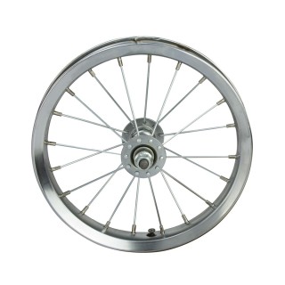 OG lowrider Classic 12" Wheel 20 Spokes Front Steel Chrome (Single Wall, 14g Stainless Steel Spokes, 3/8" Axle)