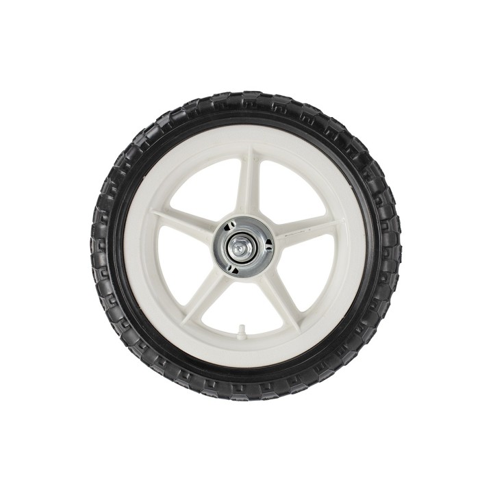 PRO+  Wheel Set (Front & Freewheel) 12" 5 Spokes 14gPlastic Black/White