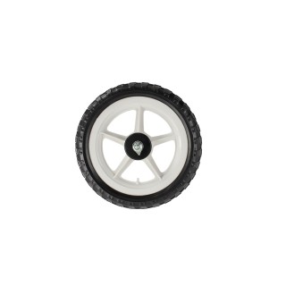PRO+ 12" Wheel 5 Spokes Front Plastic Black/White (Single Wall, 5 Spokes, 3/8" Axle)