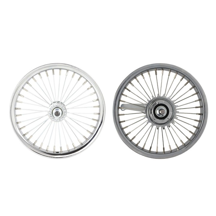 OG Lowrider Classic Wheel Set (Front & Coaster) 36 Spokes (Single Wall, 14g Stainless Steel Spokes, 3/8" Axle) Chrome