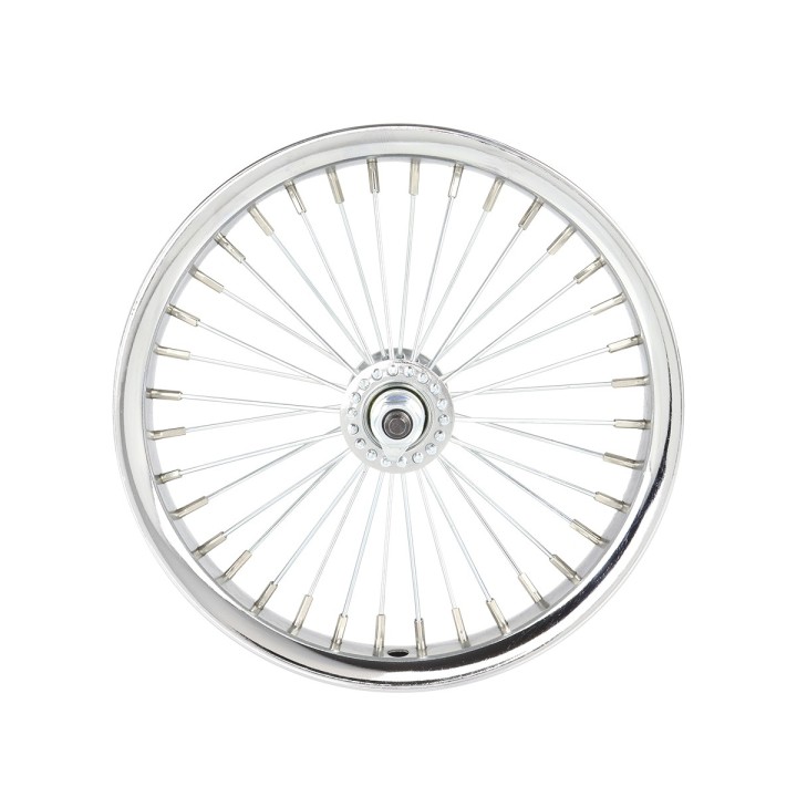 OG Lowrider Classic Wheel Set (Front & Coaster) 36 Spokes (Single Wall, 14g Stainless Steel Spokes, 3/8" Axle) Chrome