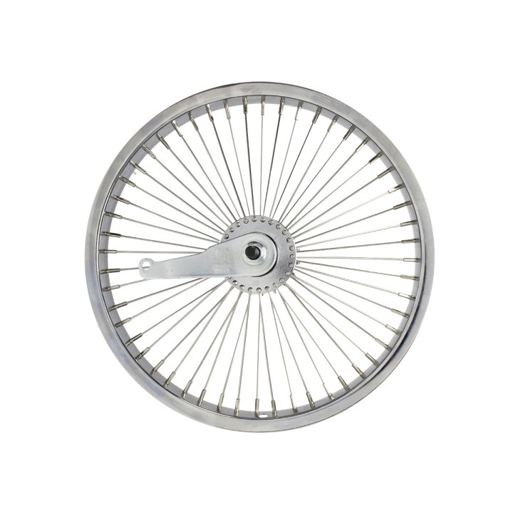 OG lowrider Classic 16" Wheel 52 Spokes Coaster Steel Chrome (Single Wall, 14g Stainless Steel Spokes, 3/8" Axle)