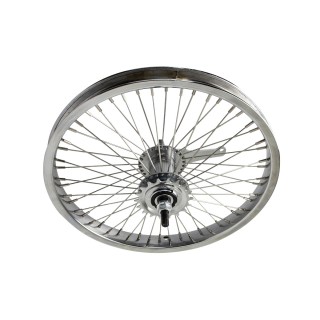 OG Lowrider Classic 16" Wheel Set (Front & Coaster) 52 Spokes (Single Wall, 14g Stainless Steel Spokes, 3/8" Axle) Chrome