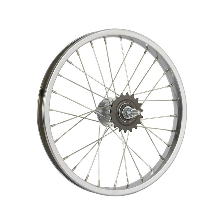OG Lowrider Classic 16" Wheel Set (Front & Coaster) 28 Spokes (Single Wall, 14g Stainless Steel Spokes, 3/8" Axle) Chrome