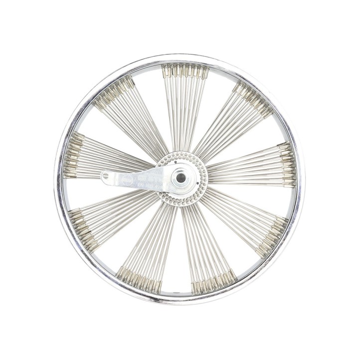 OG Lowrider Classic  16" Wheel Set (Front & Coaster) 144 Fan (Single Wall, 14g Stainless Steel Spokes, 3/8" Axle) Chrome  , 16 I