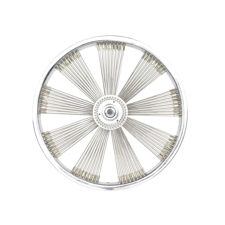 OG Lowrider Classic  16" Wheel Set (Front & Coaster) 144 Fan (Single Wall, 14g Stainless Steel Spokes, 3/8" Axle) Chrome  , 16 I