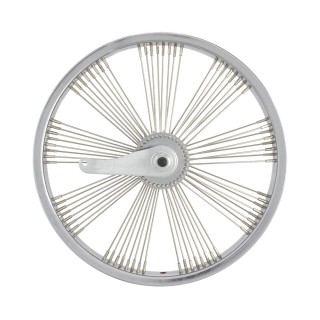 OG Lowrider Classic  16" Wheel Set (Front & Coaster) 72 Fan (Single Wall, 14g Stainless Steel Spokes, 3/8" Axle) Chrome