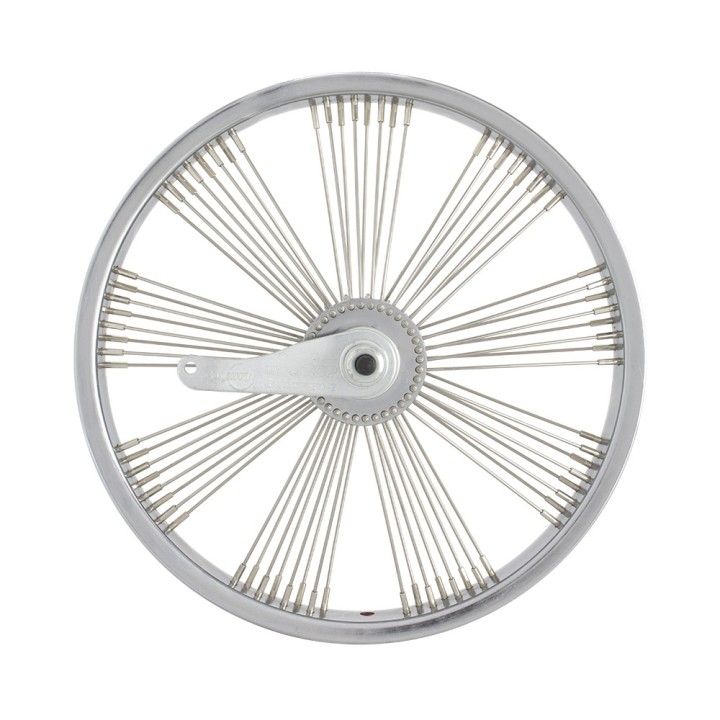 OG Lowrider Classic  16" Wheel Set (Front & Coaster) 72 Fan (Single Wall, 14g Stainless Steel Spokes, 3/8" Axle) Chrome