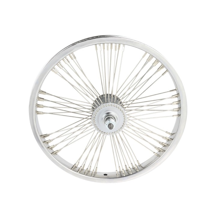 OG Lowrider Classic  16" Wheel Set (Front & Coaster) 72 Fan (Single Wall, 14g Stainless Steel Spokes, 3/8" Axle) Chrome