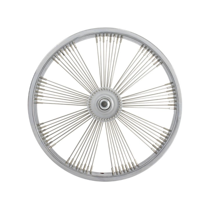 OG Lowrider Classic  16" Wheel Set (Front & Coaster) 72 Fan (Single Wall, 14g Stainless Steel Spokes, 3/8" Axle) Chrome