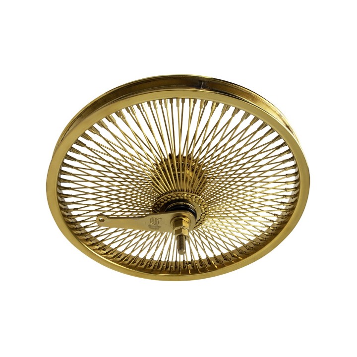 OG Lowrider Classic 16" Wheel Set (Front & Coaster) 144 Spokes (Single Wall, 14g Stainless Steel Spokes, 3/8" Axle) Gold