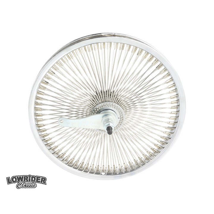 OG lowrider Classic 16" Wheel 144 Spokes Coaster Steel Chrome (Single Wall, 14g Stainless Steel Spokes, 3/8" Axle)