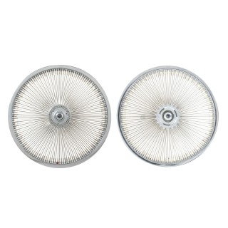 OG Lowrider Classic 16" Wheel Set (Front & Coaster) 144 Spokes (Single Wall, 14g Stainless Steel Spokes, 3/8" Axle) Chrome