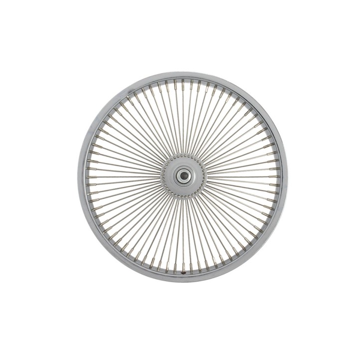 OG lowrider Classic 16" Wheel 72 Spokes Front Steel Chrome (Single Wall, 14g Stainless Steel Spokes, 3/8" Axle)