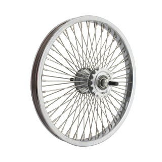 OG lowrider Classic 16" Wheel 72 Spokes Coaster Steel Chrome (Single Wall, 14g Stainless Steel Spokes, 3/8" Axle)