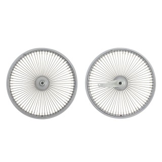 OG Lowrider Classic 16" Wheel Set (Front & Coaster) 72 Spokes (Single Wall, 14g Stainless Steel Spokes, 3/8" Axle) Chrome