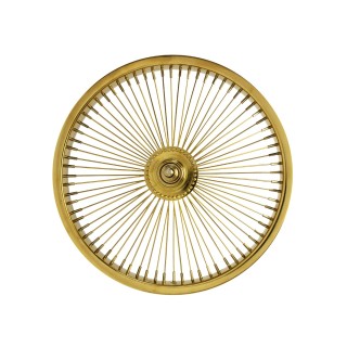 OG lowrider Classic 16" Wheel 72 Spokes Front Steel Gold (Single Wall, 14g Stainless Steel Spokes, 3/8" Axle)