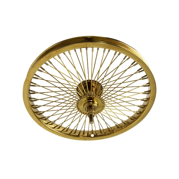 OG Lowrider Classic 16" Wheel Set (Front & Coaster) 72 Spokes (Single Wall, 14g Stainless Steel Spokes, 3/8" Axle) Gold