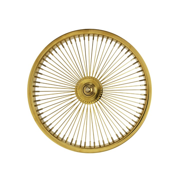 OG Lowrider Classic 16" Wheel Set (Front & Coaster) 72 Spokes (Single Wall, 14g Stainless Steel Spokes, 3/8" Axle) Gold