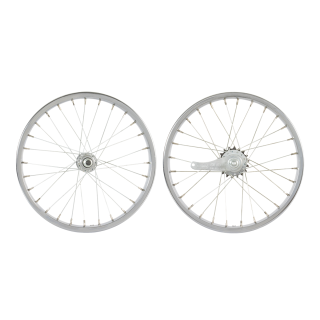 OG Lowrider Classic 16" Wheel Set (Front & Coaster) 28 Spokes (Single Wall, 14g Stainless Steel Spokes, 3/8" Axle) Chrome