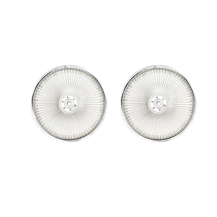 OG lowrider Classic 16" Wheel 144 Spokes 2 x Hollow Hub Steel Chrome (Single Wall, 14g Stainless Steel Spokes, 3/8" Axle)