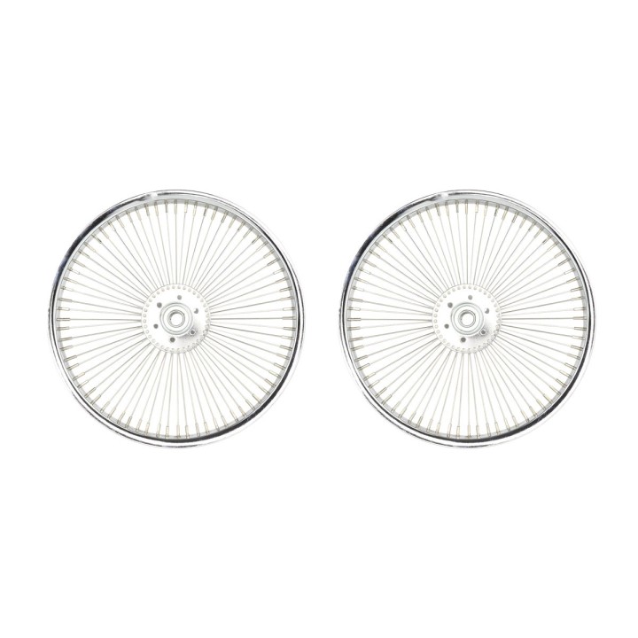 OG lowrider Classic 16" Wheel 72 Spokes 2 x Hollow Hub Steel Chrome (Single Wall, 14g Stainless Steel Spokes, 3/8" Axle)