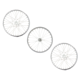 OG Lowrider Classic  16" Wheel Set (Front & 2 x Hollow Hub) 28/36Spokes (Single Wall, 14g Steel Spokes, 3/8" Axle) Chrome