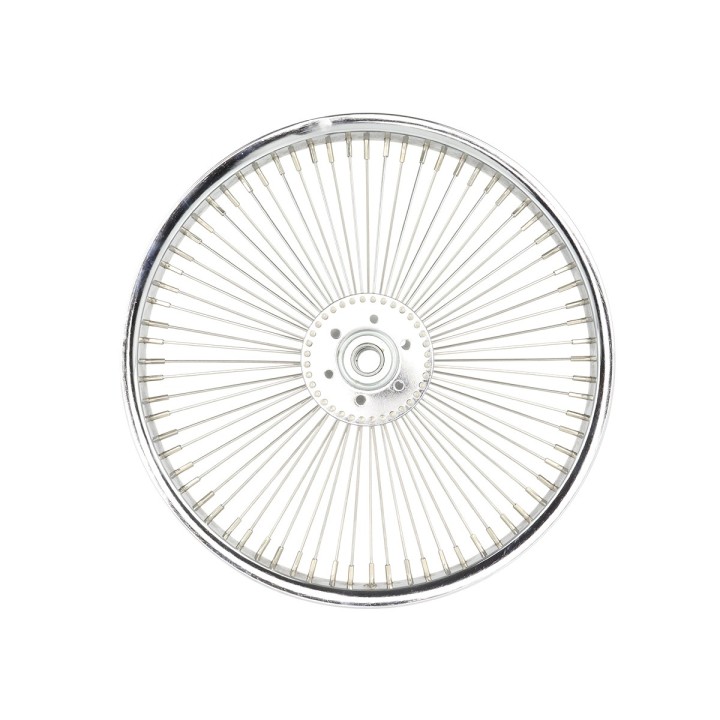 OG Lowrider Classic 16" Wheel 72 Spokes  Hollow Hub Steel Chrome (Single Wall, 14g Stainless Steel Spokes, 3/8" Axle)