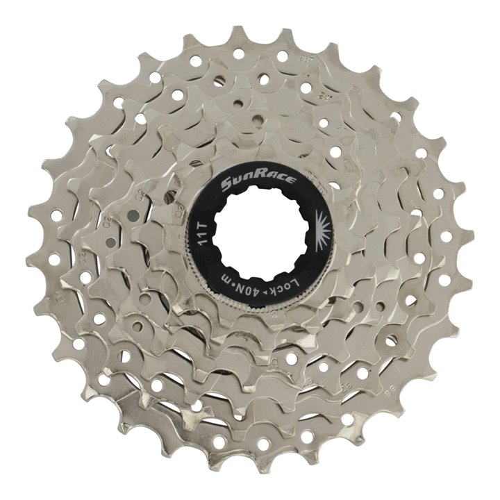 Cassette 7 Speed 11/28T Index Nickel Satin Sun Race CSM63