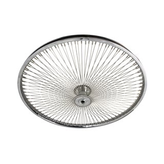 Wheel 26" 144 Spoke Hollow Hub Steel Chrome (Single Wall, 14g Stainless Spokes, 3/8" Axle)