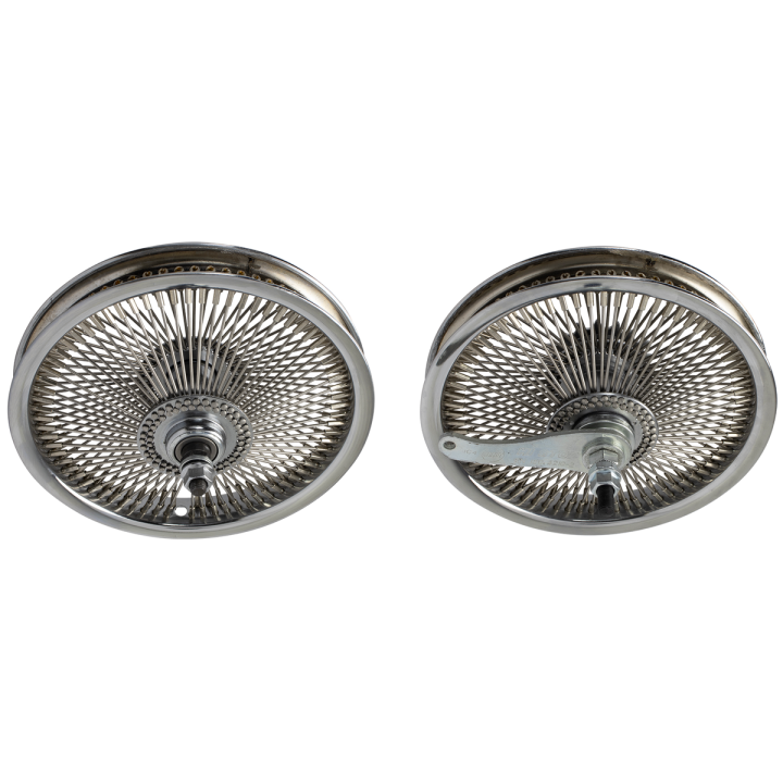 Wheel Set (Front & Coaster) 12" 72 Spokes 14g Stainless Steel Chrome