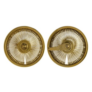 OG Lowrider Bike Wheel Set (Front & Coaster) 12" 144 Spokes 14g Stainless Steel Gold