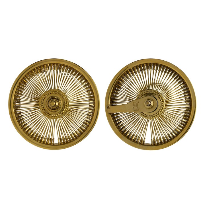 OG Lowrider Bike Wheel Set (Front & Coaster) 12" 144 Spokes 14g Stainless Steel Gold