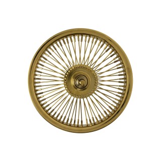 OG Lowrider 12" Wheel 72 Spokes Front Steel Gold (Single Wall, 14g Stainless Spokes, 3/8" Axle)