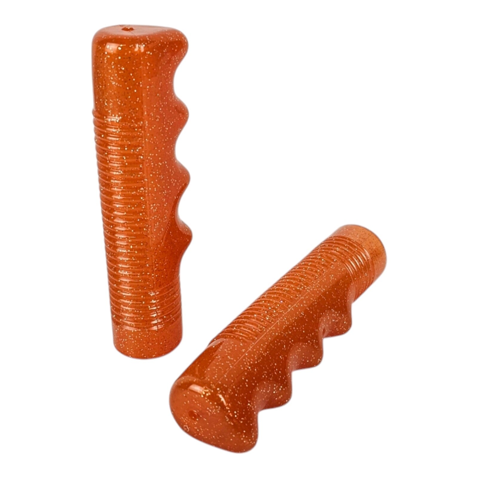 SPARKLE ORANGE Bicycle Handlebar Grips Glitter Vintage OG Lowrider Cruiser Bike