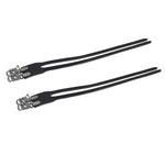 PRO+ Leather Double Toe Straps Bike M.T.B. Road, Fixie Bicycle Pedal Strap BLACK