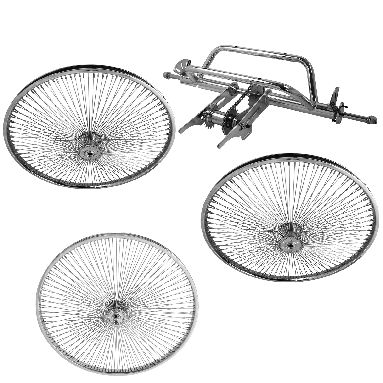 OG 26" CHROME COMPLETE SET TO CONVERT A 26" BIKE TO A TRIKE
