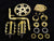 OG LOWRIDER - Twisted CRANK PKG - Heart Flat Twisted Pedal Gold