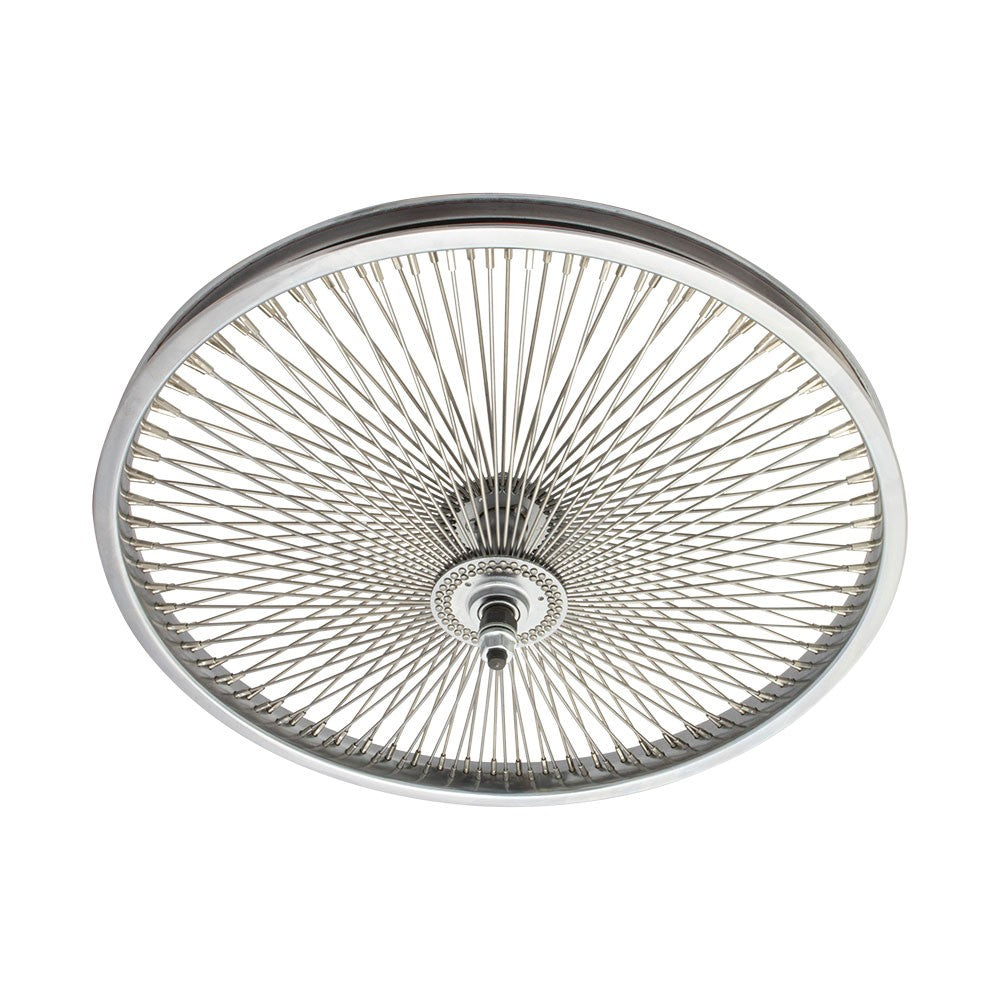 NEW! 20" ORIGINAL FRONT,COASTER, OR FREEWHEEL IN 144 SPOKE CHROME IN 3/8 AXLE