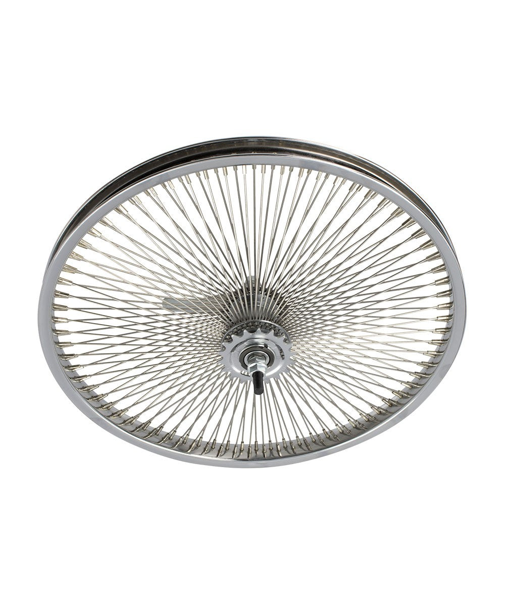 NEW! 20" ORIGINAL FRONT,COASTER, OR FREEWHEEL IN 144 SPOKE CHROME IN 3/8 AXLE